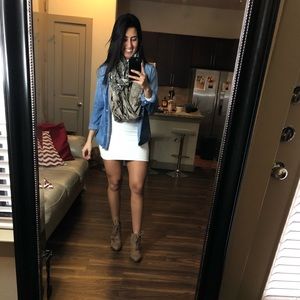 Off white bodycon mini dress